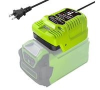 Mini Charger for Greenworks 40V Battery, 1/2 Size of Original, Compatible with G-MAX 40V Battery 29462, 29472 and for Greenworks Other 40V Battery