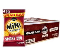 Mini Cheddar Smoky BBQ Flavour Crunchy Baked Biscuits, 45g Grab Bag, Pack of 30, Snacks for Home Pub, Birthday Party Food or Lunchbox Snacksby Red Rainbow
