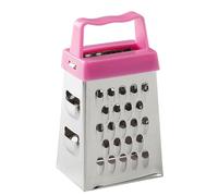 Mini Cheese Grater, Stainless Steel Grater, Mini Square Grater, Multifunctional Box Grater with Handle for Chocolate Lemon Nutmeg Cheese Ginger Vegetables Kitchen Tool(Pink)