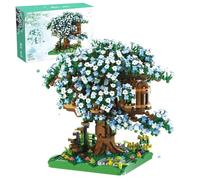 Mini Cherry Blossom Treehouse Bonsai Tree Building Blocks Set, Sakura Tree House Collection Building Set for Adults - 1888 Pcs