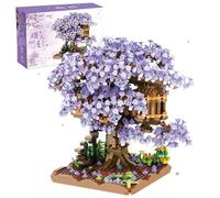 Mini Cherry Blossom Treehouse Bonsai Tree Building Blocks Set, Sakura Tree House Collection Building Set for Adults - 1856 Pcs