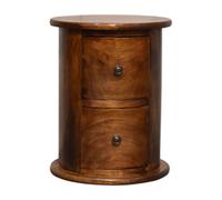 Mini Chestnut 2-Drawer Drum Storage Bench