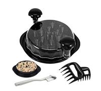 Mini Chicken Shredder | Chicken Shredder Tool Twist | Meat Claws | Meat Shredder | Shredded Chicken Tool | Transparent Lid | Dishwasher Safe| | Ergonomic Handle | BPA Free (Black, 7.87)