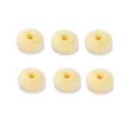 Mini Chignon Donut Hair Shaper, 6 PCS Bun Makers for Short and Thin Hair, 2 Inch Beige Bun Forms for Kids & Girls