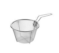 Mini Chip Serving Frying Baskets with Handle, Stainless Steel Frying Pan, Round Wire Mesh French Chip Frying Serving Food Presentation(18cm)
