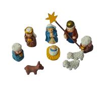 Mini Christmas Nativity Set in Tin Box | Christmas Nativity Scenes Tin Box | Portable Pocket Nativitys Scene Decoration Set | 3D Holy Jesus Story Figurines Religious Ornament Gift for Friend