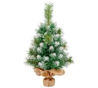 Mini Christmas Tree, 2ft/60cm Small Christmas Tree with Snowy Branches Decoration for Xmas, Office Living Room Kitchen Windowsill Christmas Desktop, Dining Tabletop