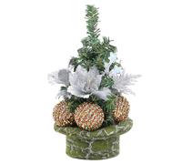 Mini Christmas Tree Christmas Tree Decorations Pine Needle Tree Ornament Festive Pot Decoration Artificial Christmas Tree for Kitchen Living Room Fireplace Shelf