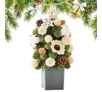 Mini Christmas Tree Decoration - Realistic Handmade Table Ornament Dream Theme Set Small Artificial Christmas | Tree for Home, Office, Apartment, Fireplace, Party