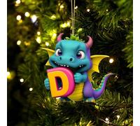 Mini Christmas Tree Decorations Xmas Acrylic 26 Letter Dinosaur Pendant