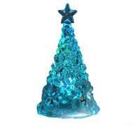 Mini Christmas Tree Light Tabletop Night Lamp Acrylic Multicoloured Gentle Warm Glow Star Top Bar Bedroom Desk Living Room Holiday Decoration 10cm(D)