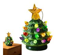 Mini Christmas Tree - Light Up Ceramic Ornament, Nostalgic Holiday Decor