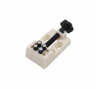 Mini Clamp Table Bench Vice, Bench Drill Vice Press for Watch Repairing Clip on DIY Sculpture Craft Carving, White