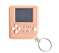 Mini Classic Games Player Keyring Retro Games Console Games with 26 Games Handheld Game Console Portable Mini Retro Game Player Decompression Toys for Video Game Fans (Orange)