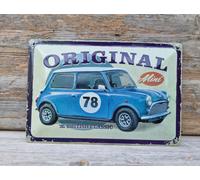 Mini Classic Large Metal Sign. Original Mini Metal Sign, Mini Cooper, British