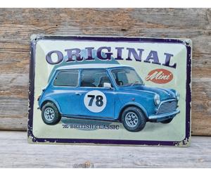 Mini Classic Large Metal Sign. Original Mini Metal Sign, Mini Cooper, British