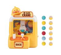 Mini Claw Machine for Kids - Mini Claw Machine Toy, Claw Machine Prize Dispenser, Vending Game Pinball Orchard Toy, Great Birthday Gift Idea for Boys and Girls, Yellow Duck 12 Balls