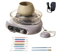Mini Clay Sculpting Machine, Stepless Speed DIY Ceramic Toy, Removable Parts for Easy Cleaning, Arts Education Tool Gray
