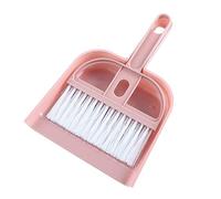 Mini Cleaning Brush, Mini Dustpan and Brush Set, Household Cleaning Tools Mini Hand Broom and Dustpan Set for Table, Desk, Keyboard, Cars(pink)