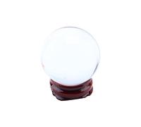 Mini Clear Crystal Ball, 40mm Natural K9 Crystal Ball Clear Magic Crystal Ball Sphere Miniature Oornaments with Stand Base for Craft Collection Gifts House Decoration Home Docor