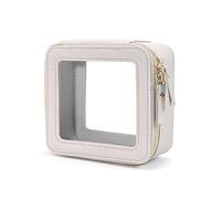 Mini Clear Makeup Bag Small Cosmetic Bags Travel Toiletry Pouch Organizer TSA Approved Make up Case with Zipper(Gray)