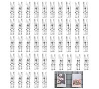 Mini Clear Pegs,100 PCS Tiny Photo Clips Clothes Pegs Clear Plastic Photo Pegs for Art Craft DIY Party Wedding Decoration