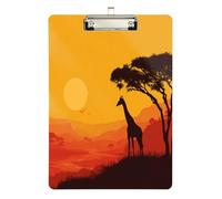 mini Clip Boards Giraffe Sunset Forestland Standard Hole for Teacher Portfolio clipboard Size 9 x 12.5 Tabla para escribir con Clip