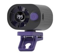 Mini Clip on Fan - ABS Bladeless USB Rechargeable Adjustable Unit | Portable Small Car Airflow Device | High Velocity Flexible Clamping Cooler | Desktop Ventilation Supply for Van