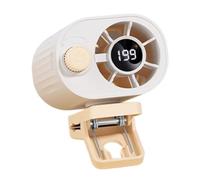 Mini Clip on Fan - Bladeless USB Rechargeable Adjustable Unit | Portable Small Car Airflow Device | High Velocity Flexible Clamping Cooler | Desktop Ventilation Supply for Van