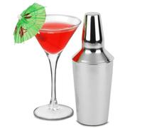 Mini Cocktail Shaker 10oz/300ml - Stainless Steel 3 Piece Cobbler Shaker for Single Serve Cocktails, Home Bar & Martini Mixing