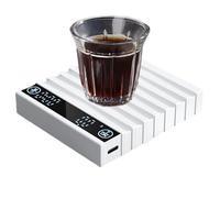 Mini Coffee Scale with Timer, Rechargeable Espresso Scale, 2kg/0.1g Accurate Scale for Espresso and Pour-Over Coffee, Portable Digital Kitchen Scale with Automatic Timing white