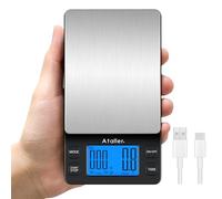 Mini Coffee Scale with Timer, Resolution 0.1g, Max 2kg 4.4lbs | USB Rechargeable Espresso Scale, Drip Coffee Scale, Digital Pocket Gram Scale and Ounce Scale