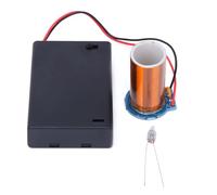 Mini Coil Kit Battery Powered No Arc Remote Ignition Electronic DIY Kit for Student Experiments Science Projects High Efficiency PVC Material (Finished Product)
