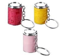 Mini Coin Holder Keychain, 2 in 1 Change Container with Snap Closure, Pocket Coin Money Box, 6 Colors, Multicoloured (Black, Yellow, Green, Pink, Red, Blue), murders