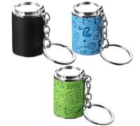 Mini Coin Holder Keychain, 2 in 1 Change Container with Snap Closure, Pocket Coin Money Box, 6 Colors, Multicoloured (Black, Yellow, Green, Pink, Red, Blue), murders