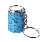 Mini Coin Holder Keychain, 2 in 1 Change Container with Snap Closure, Pocket Coin Money Box, 6 Colors, Multicoloured (Black, Yellow, Green, Pink, Red, Blue), murders