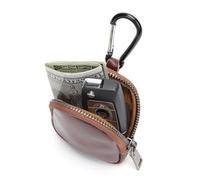 Mini Coin Purse- Leather Coin Purse | Stylish and Waterproof Keychain, Zipper Wallet for Women and Men | Compact Coin Purse | Cash Organizer by, Coffee, Please refer to the description, Please refer