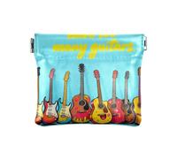 Mini Coin Purse Pouches Never Have Too Many Guitars Turquoise Portable Personal Items Organizer for Ladies Handbag monedero de tela para mujer