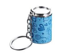 Mini Coin Storage Keychain | Portable Spring Lock Zinc Alloy,Keychain Coin Holder - for Travel Shopping School Running Daily Commuting Backpack Wallet Keys, Friends Students, Blue, Refer to