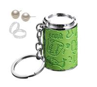 Mini Coin Storage Keychain Zinc Alloy Portable Spring Lock