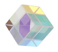 Mini Color Cube, Kaleidoscope Effect Crystal Glass Cube Prism, K9 Optical Glass Dispersion Prism, for Photography Props Tabletop Decoration (10 * 10 * 10mm)
