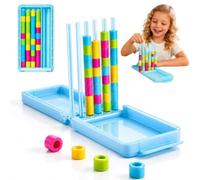 Mini Color Stack Challenge Game, Colour Match Logic Game with 40 Rings