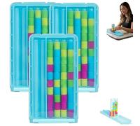 Mini Color Stack Challenge Game, Mini Color Stack Game with 40 Color Rings, Portable Pocket Brain Teaser Game, Compact Stack and Sort Color Ring Challenge, Perfect Fun Gift for Logic Training (3pcs)