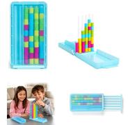 Mini Color Stack Challenge Portable Brain Teaser Travel Game with 40 Color Rings, Compact Color Sorting Logic Puzzle for Kids Adults Family Game Night (2)
