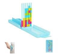 Mini Color Stack Challenge - Portable Brain Teaser Travel Game with 40 Color Rings, Compact Stack and Sort Puzzle, Focus and Logic Training, Sensory Stress Relief Office Desk Gift (1pc)