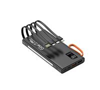 Mini Comes With Four-wire Power Bank 20000 MAh Large Capacity PD66W Super Fast Charging Power Bank (Color : Black, Size : 10000mAh)