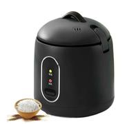 Mini Compact Black Rice Cooker - 1.2L Automatic with Keep Warm & Steamer black