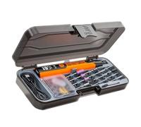 Mini Compact Power Tool Kit with LED Light and Digital Display for DIY Enthusiasts and Home Projects (Orange, One Size)