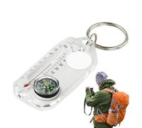 Mini Compass Key Ring 2pc Keychain Compass 6x 3.1 X 1cm Pocket Sized Compasses Keyring Gear Guiding Compasses Thermometers Keyring Small Pocket Magnetic And Thermometer Buckle For Hiking
