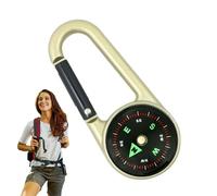 Mini Compass Keychain | Small Compass on One Side with Carabiner Survival Tool Buckle Mountaineering Practice Outdoors for Camping, Hiking, Exercises Field, Exploration and